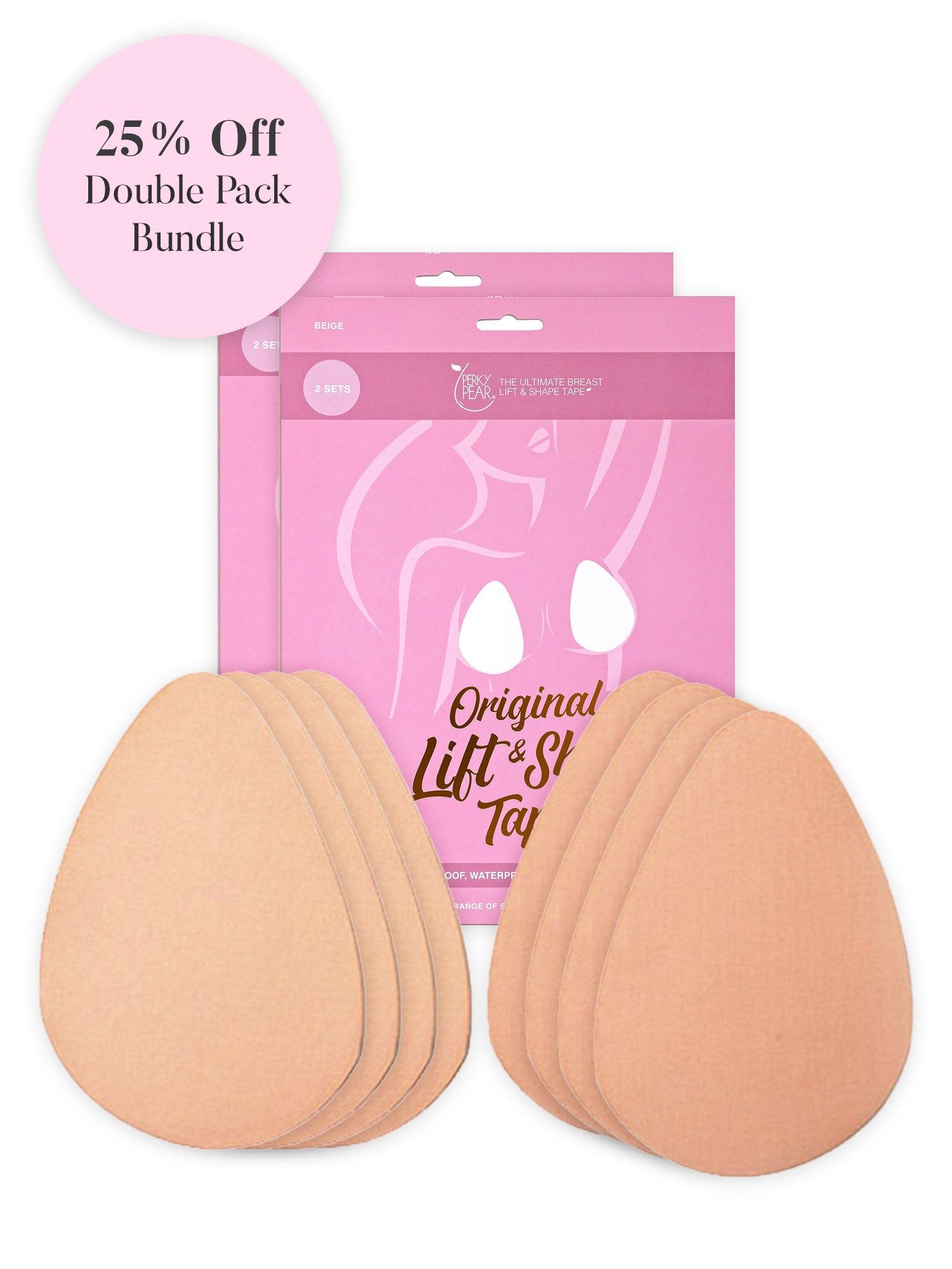 Original Lift & Shape Tape-Double Pack Savings Bundle-BEIGE (4 PAIRS)