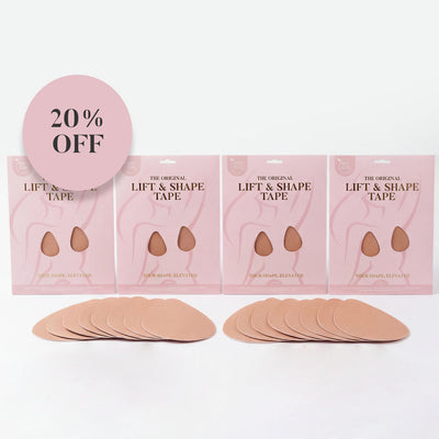 Original Lift & Shape Pear® Tape-QUAD Pack Savings Bundle-BEIGE (8 PAIRS)