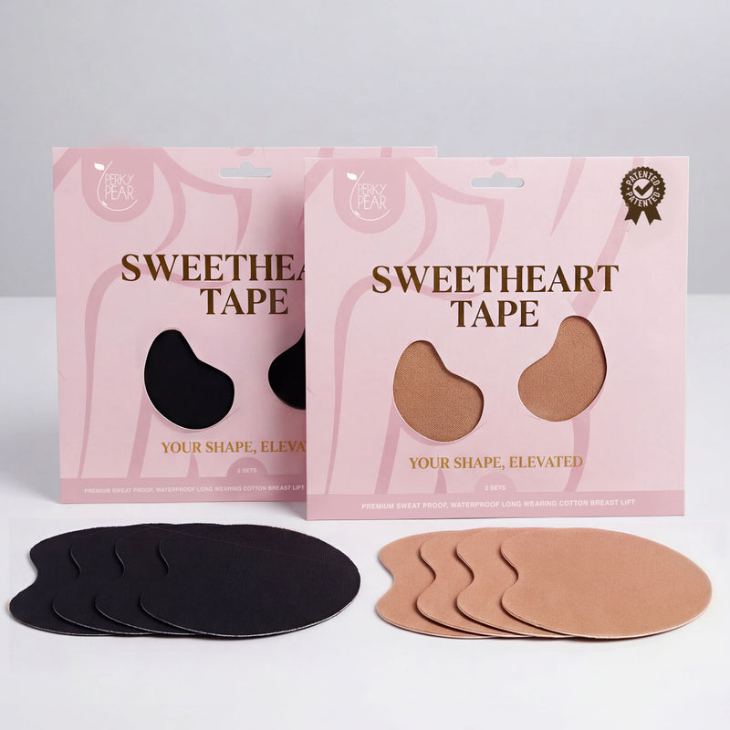 Sweetheart Strapless Boob Tape-Double Pack Bundle-BEIGE & BLACK