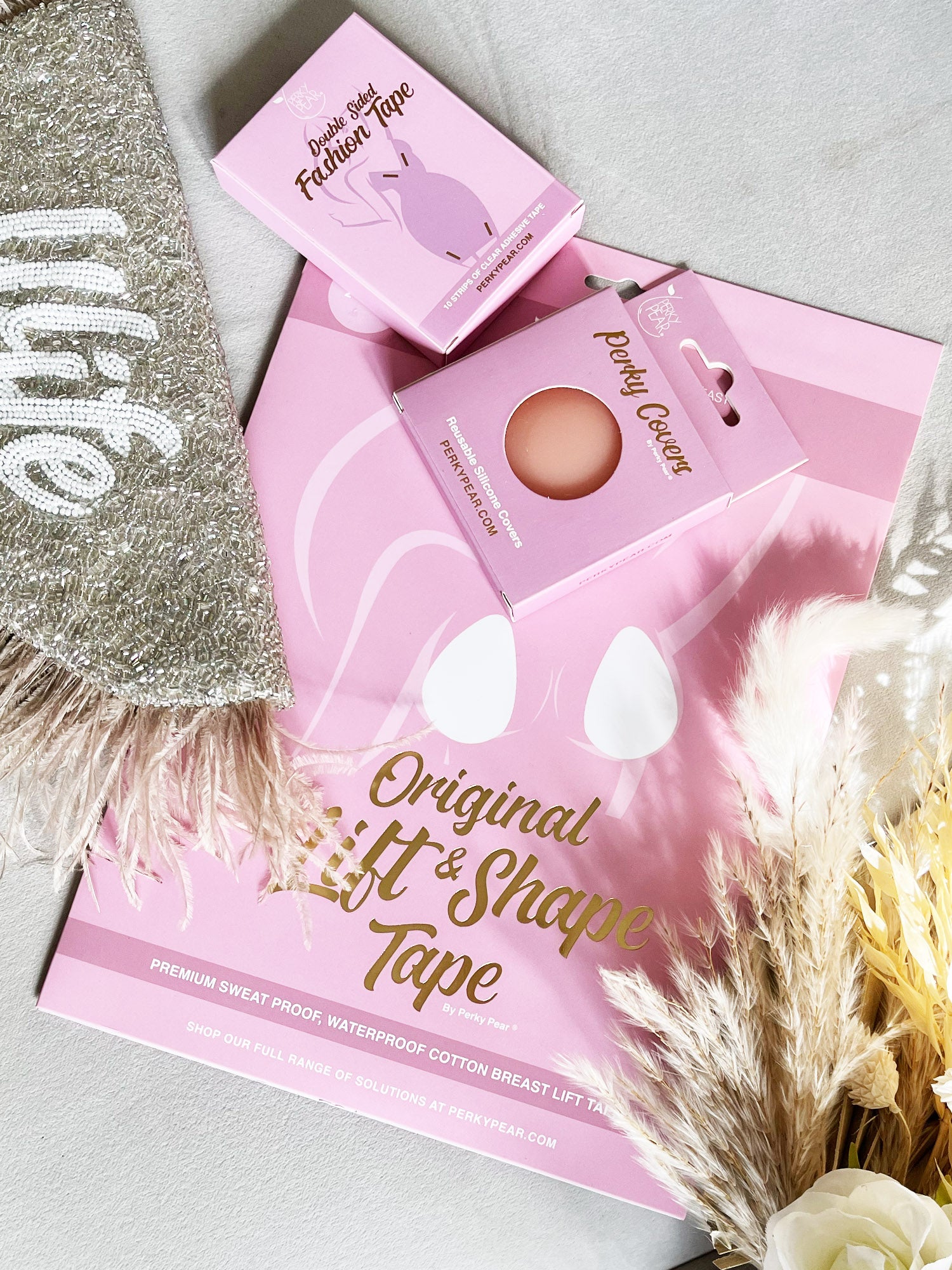 5 x Original Lift & Shape Boob Tape By Perky Pear® BEIGE (Size DD-E)