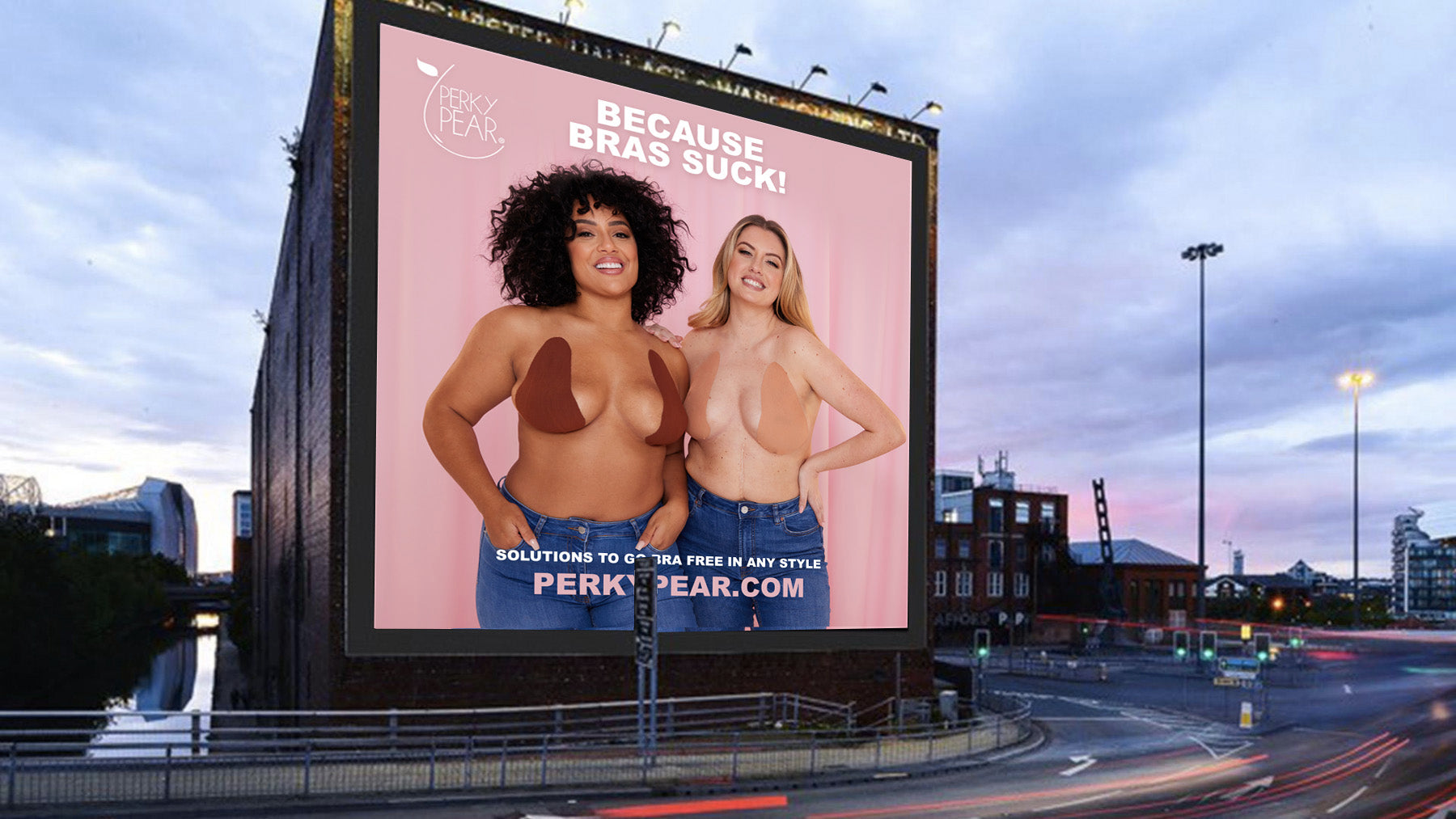 Perky Pear On Victoria Warehouse Billboard!