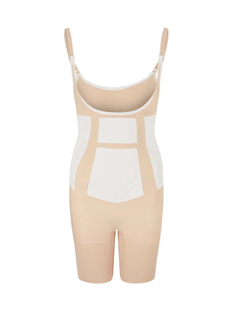 360Sculpt™- Open bust Bodysuit-BEIGE