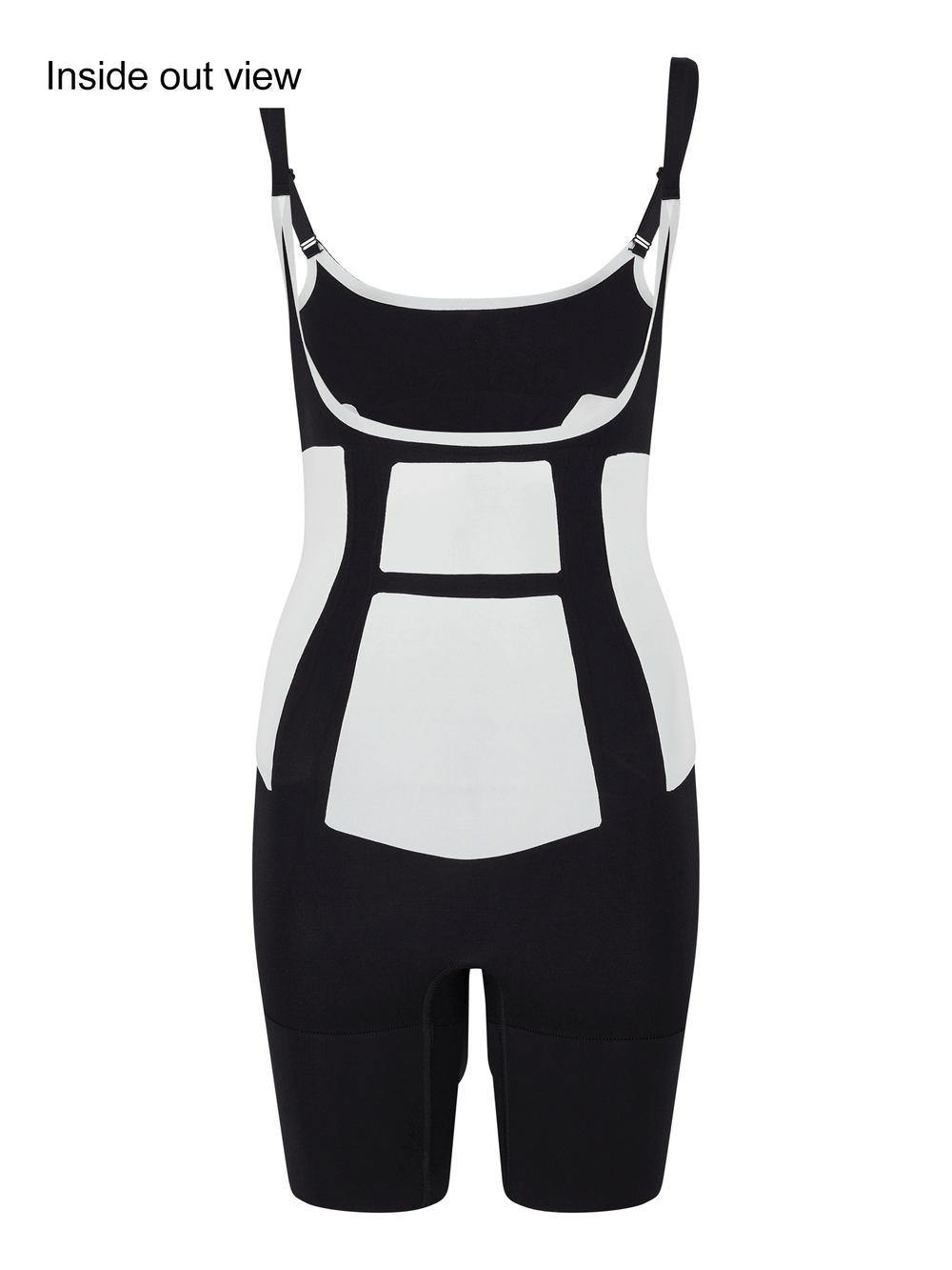 360Sculpt™- Open bust Bodysuit-BLACK