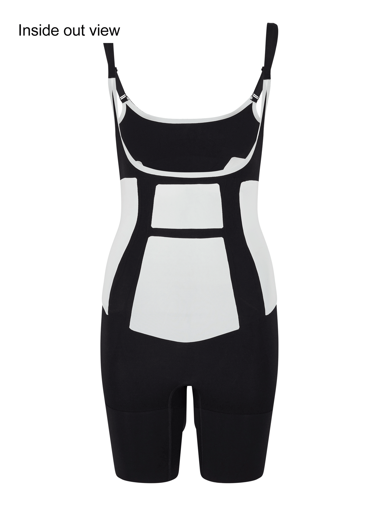 360Sculpt™- Open bust Bodysuit-BLACK
