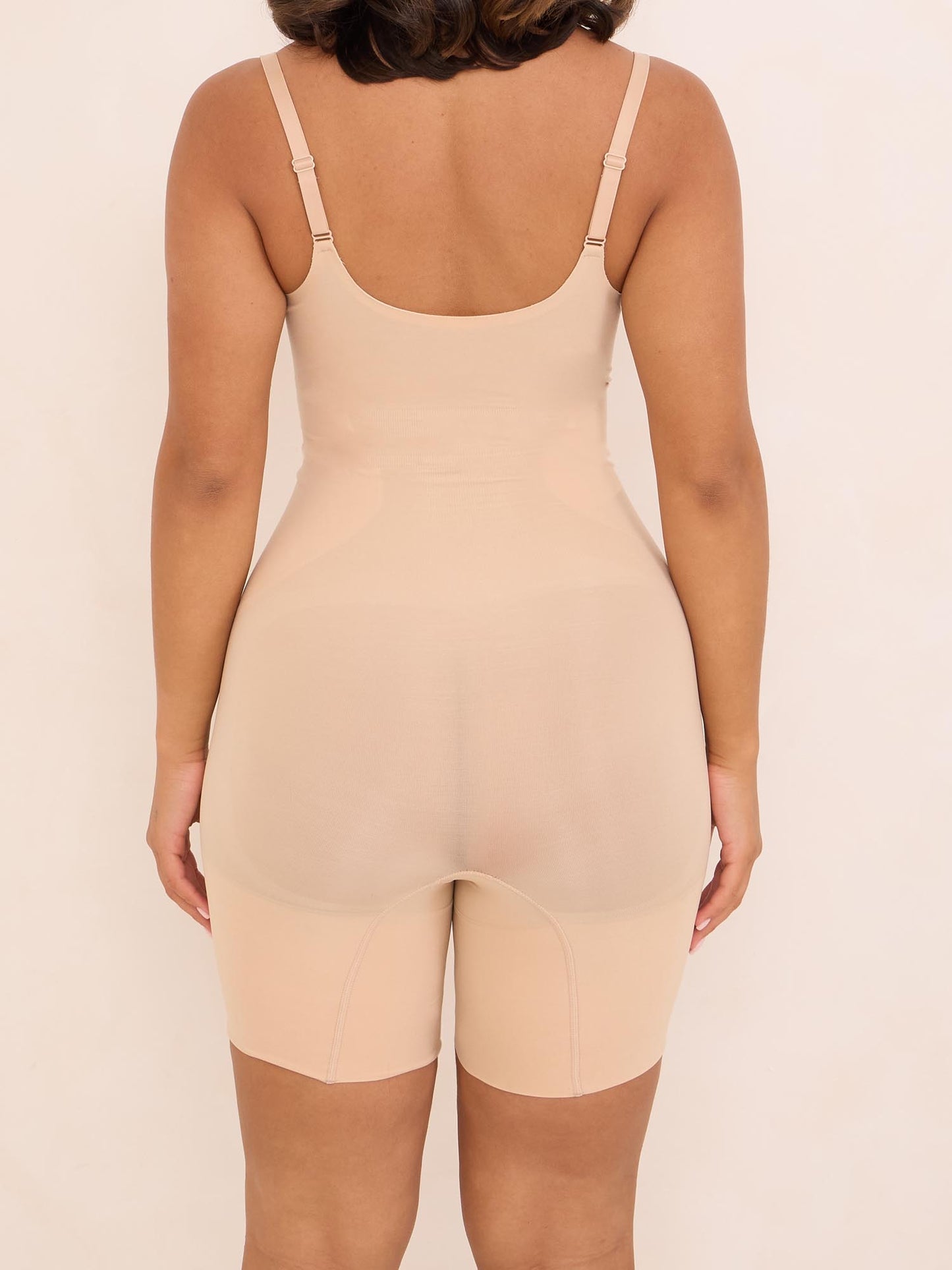360Sculpt™- Open bust Bodysuit-BEIGE