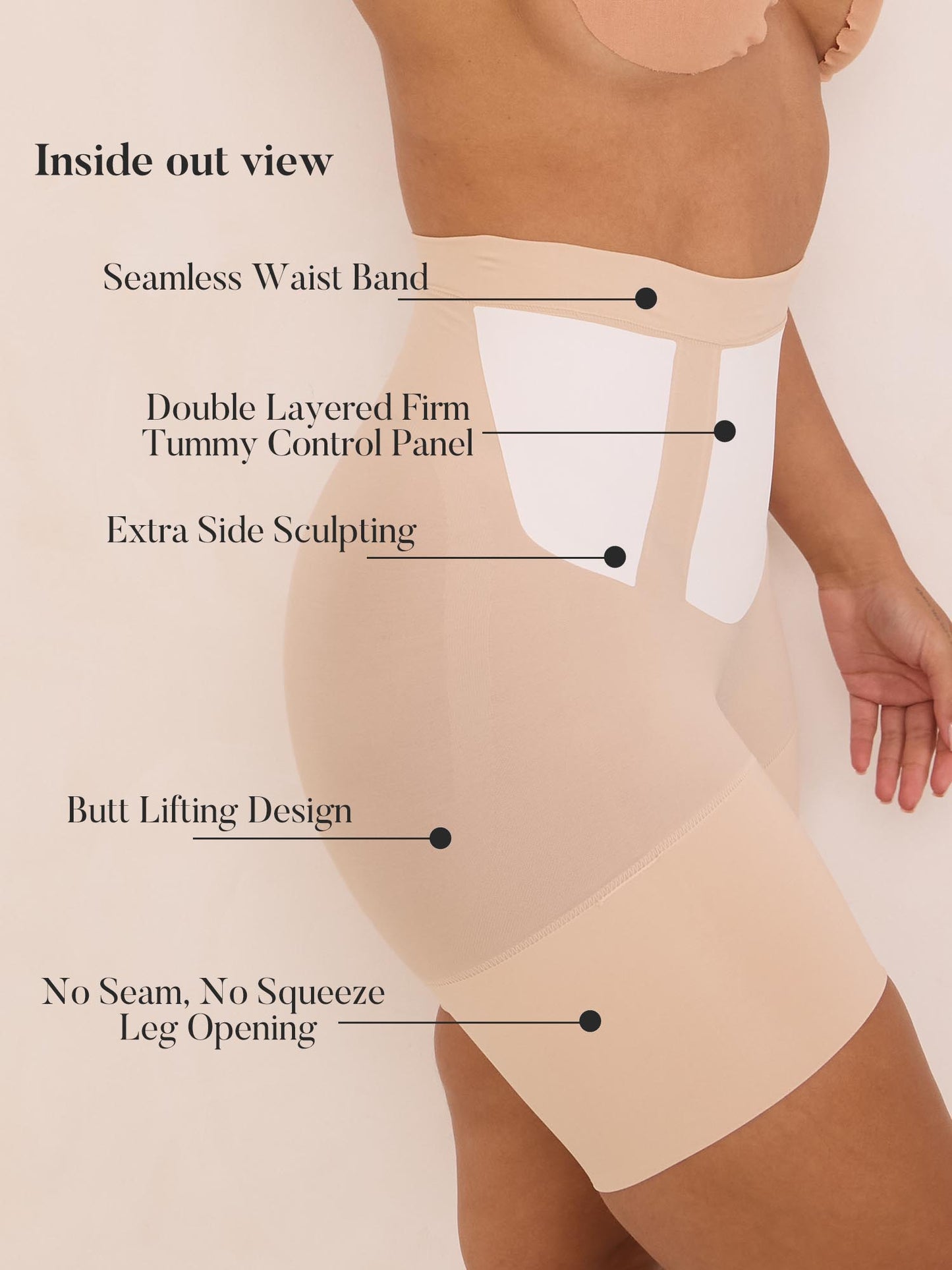 360Sculpt™- Sculpting Shorts- BEIGE