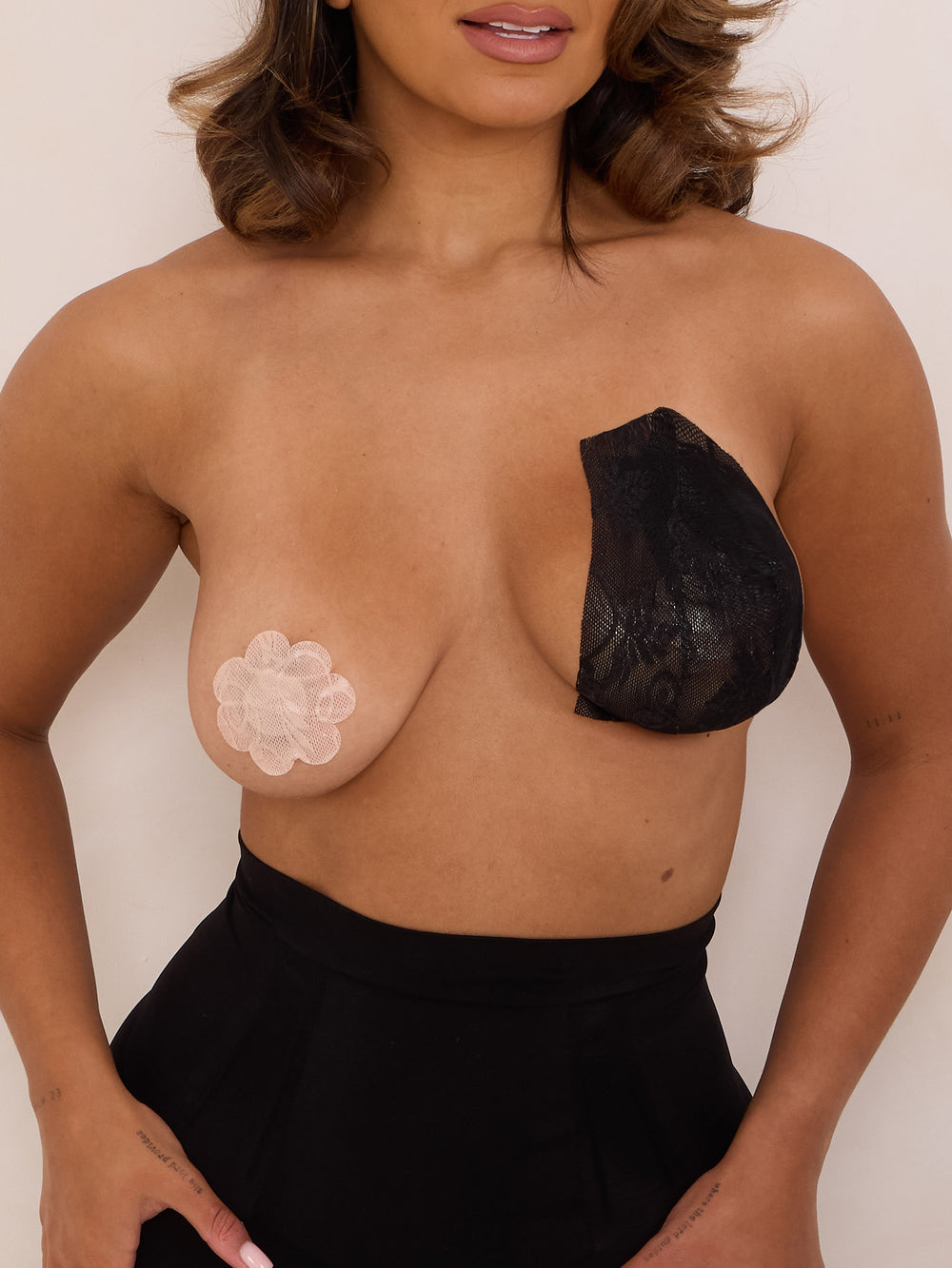 DIY Breast Lift Tape Roll- Black Lace- A-DD Cups