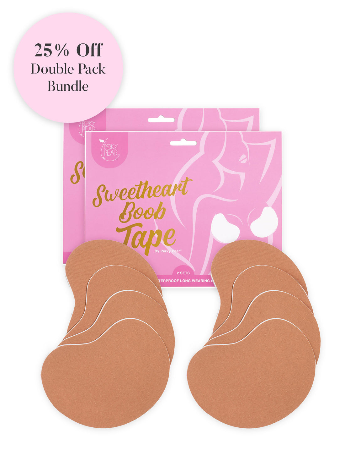 Sweetheart Strapless Boob Tape-Double Pack Savings Bundle-BEIGE