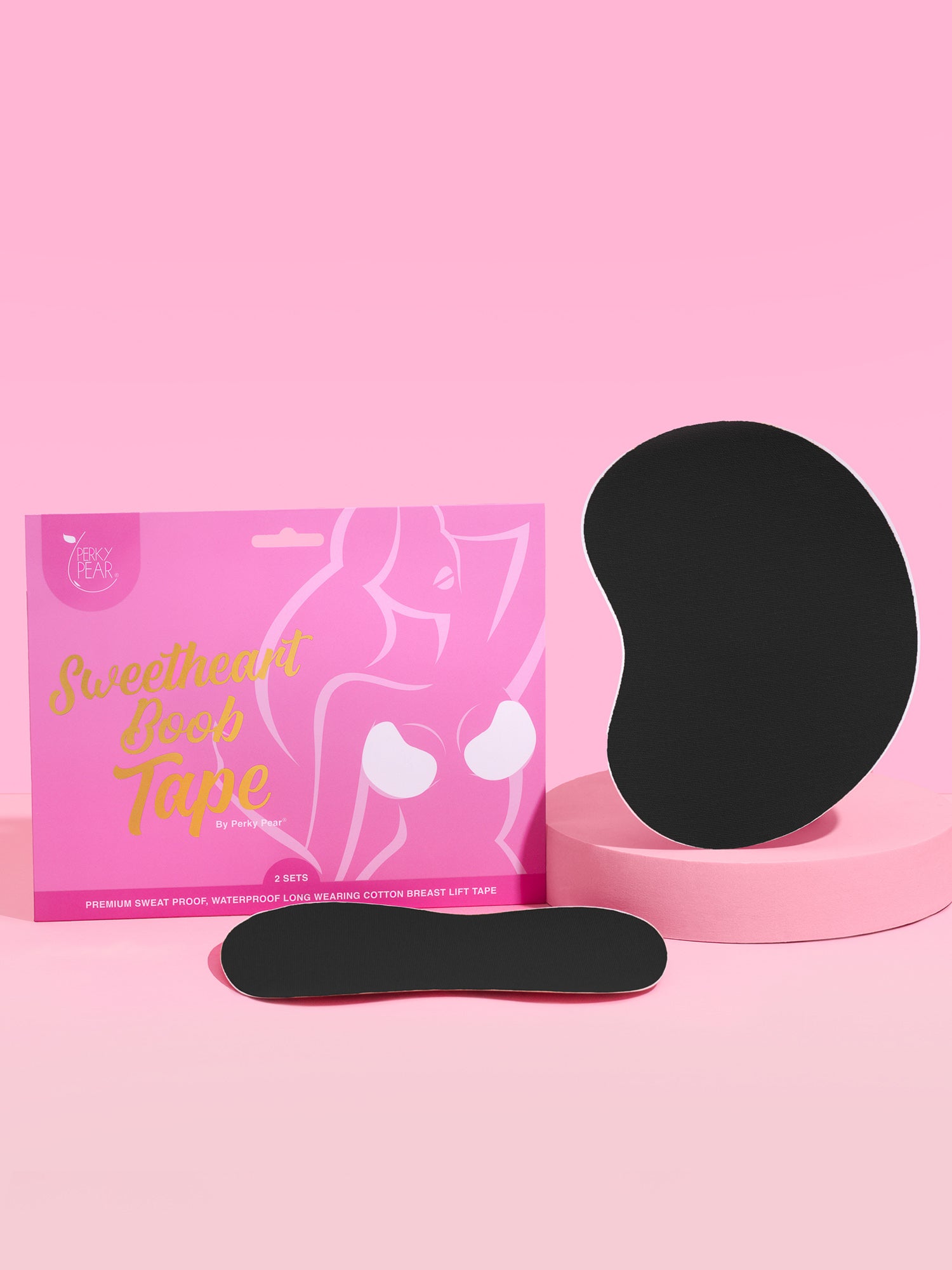 Sweetheart Strapless Boob Tape-BLACK-A-F Cups