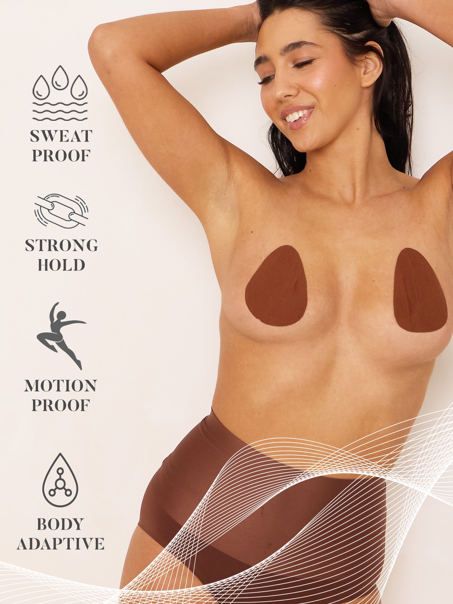 Mini Lifts Adhesive Boob Tape BROWN-A-D Cups