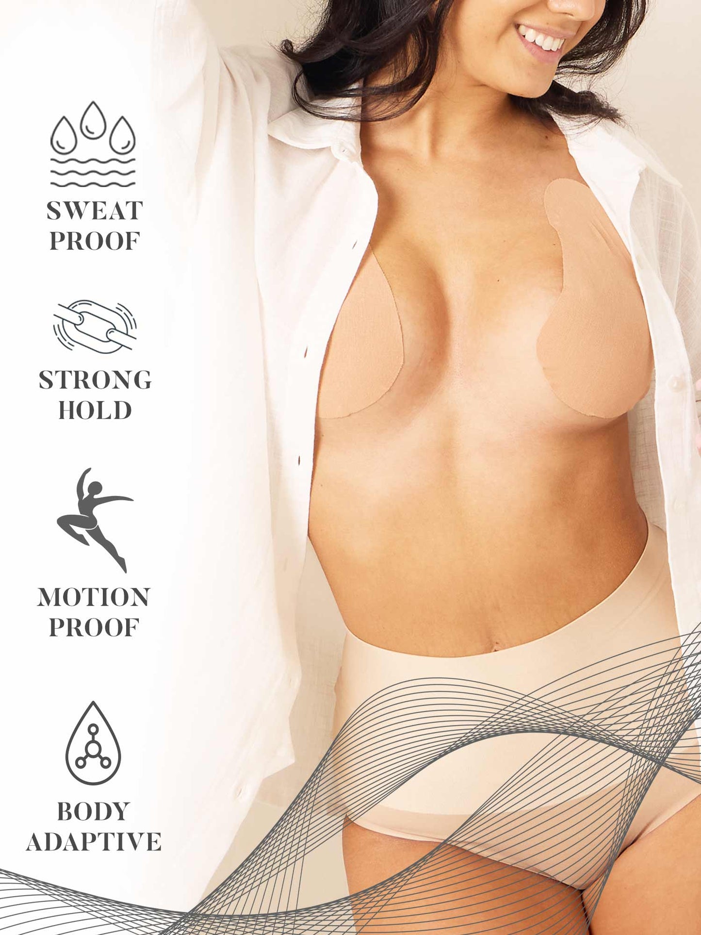 Original Lift & Shape Boob Tape- BEIGE-A-H cups