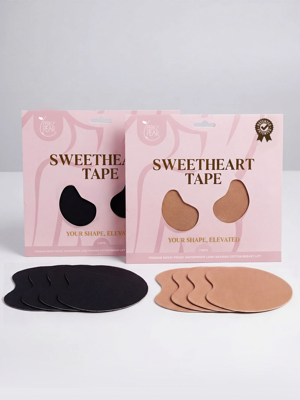 Sweetheart Strapless Boob Tape-Double Pack Bundle-BEIGE & BLACK