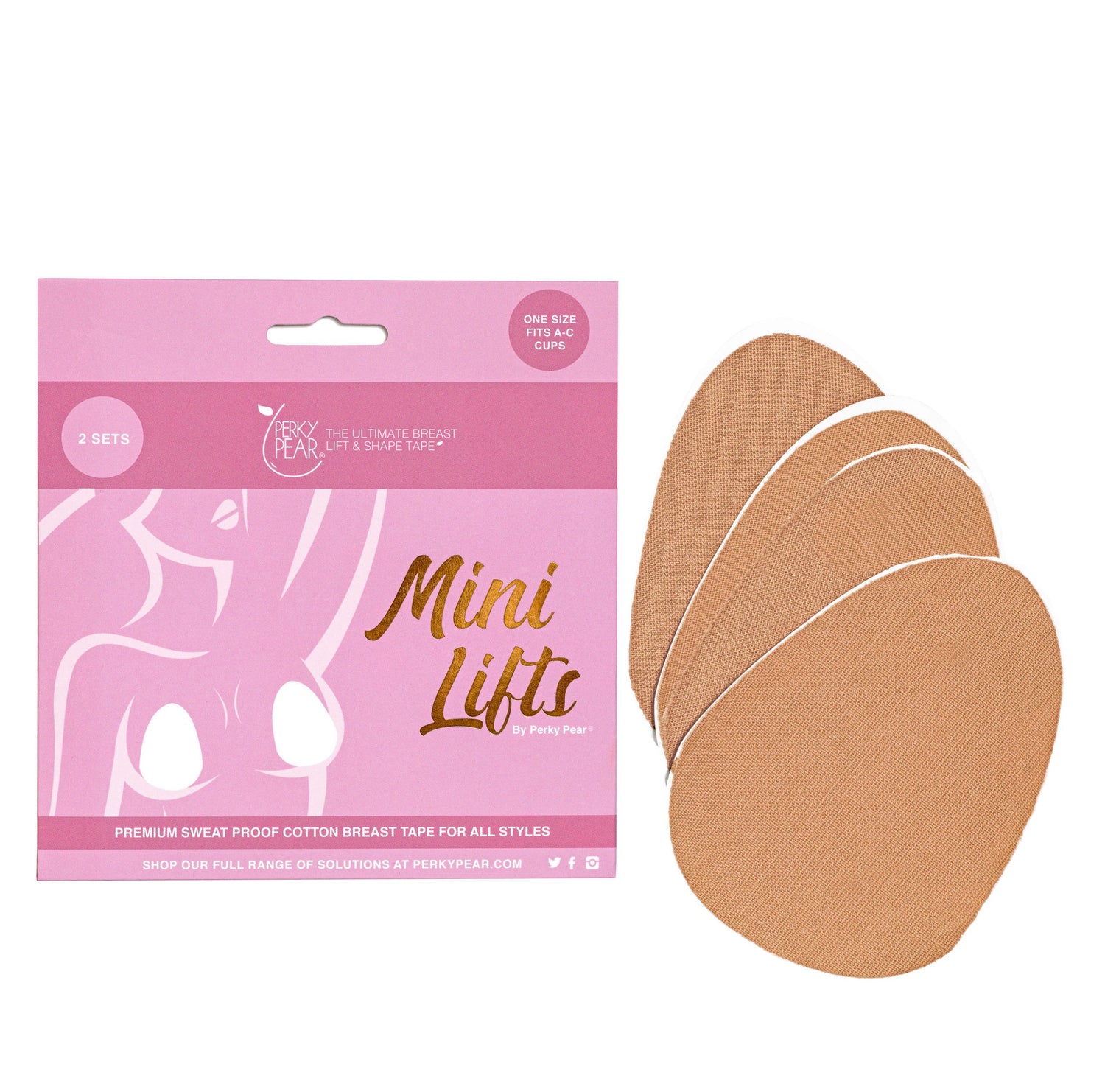 Mini Lifts Adhesive Boob Tape BEIGE-A-D Cups